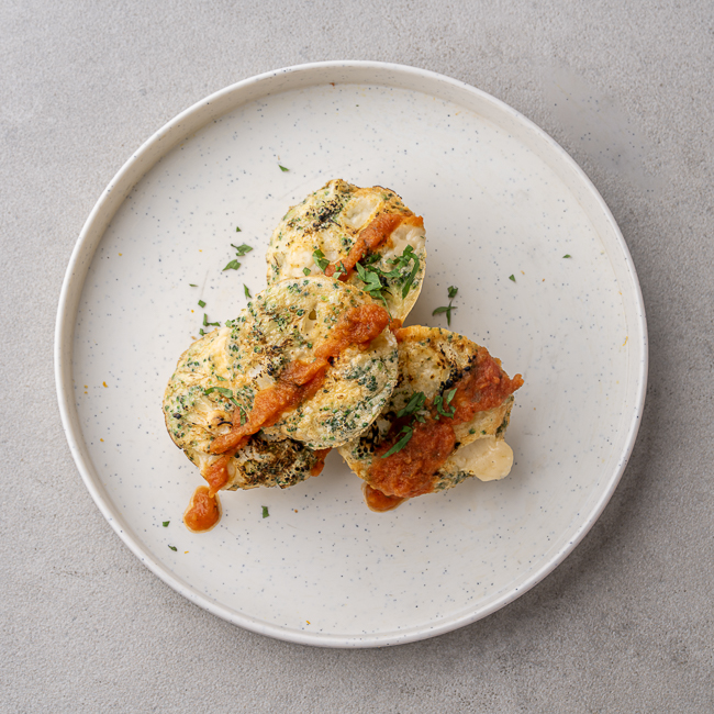 Crustless Broccoli & Cheese Egg quiche With Romesco Sauce